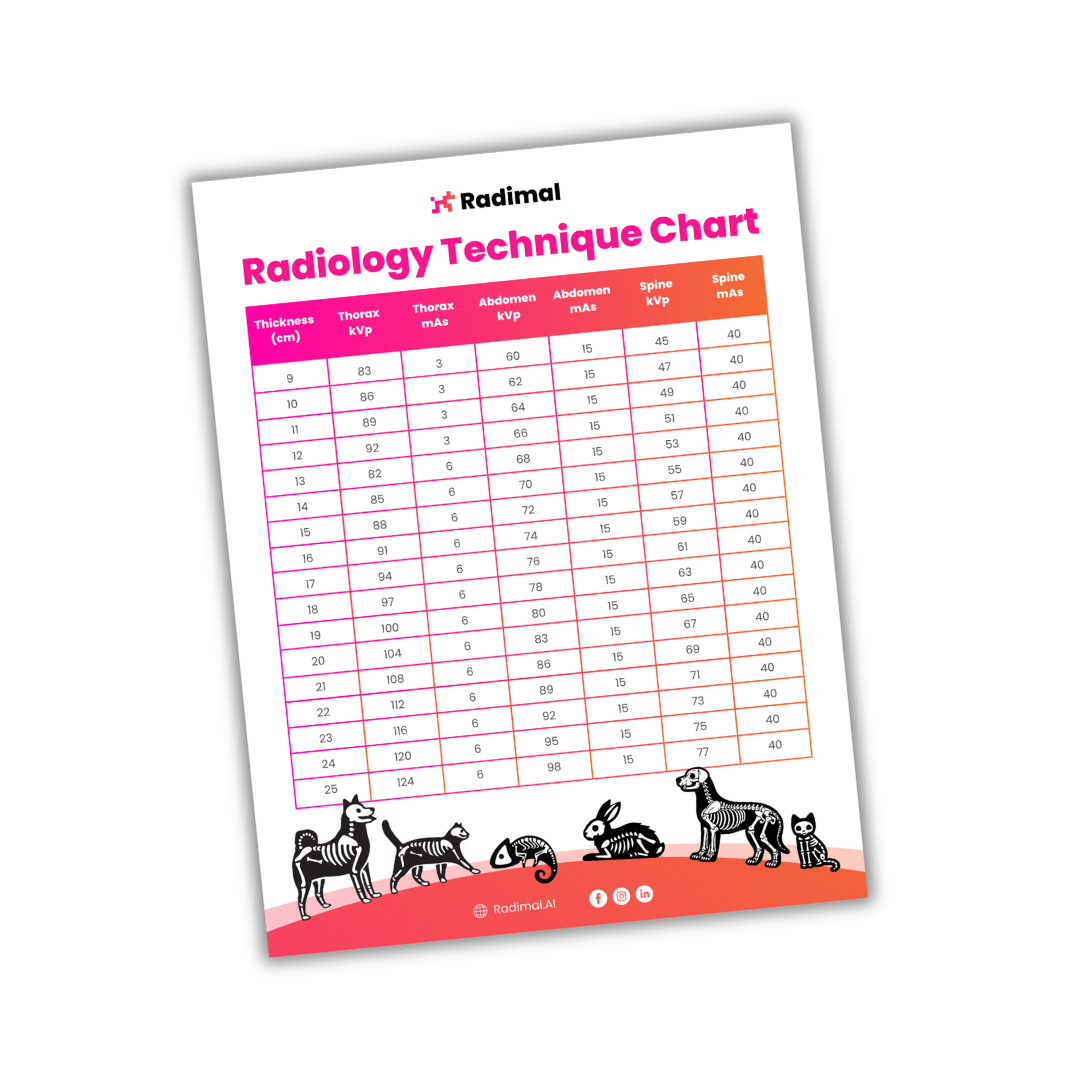 Radiology Technique Chart Radimal